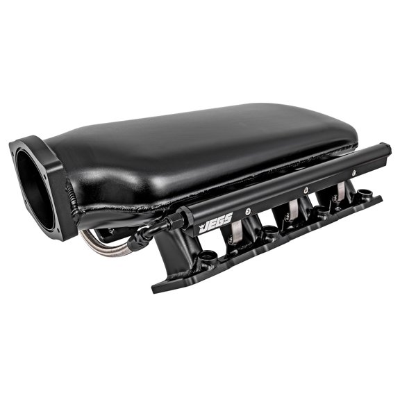 JEGS Fabricated Aluminum Tall-Profile Intake Manifold for GM Gen III/IV LS Engines w/Cathedral Port LS1, LS2, LS6-Style Heads