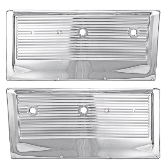 JEGS Interior Door Panel Set for 1967-1971 Chevy C10 Truck (Chrome)