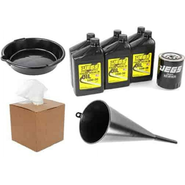JEGS JG301K2 BreakIn Oil Change Kit Filter 3.75 Dia. x 5.45 L Includes (6 Qua