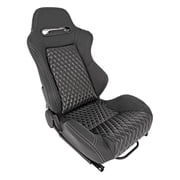 JEGS Racing High Back Sport Seat, Black Simulated Leather [Right/Passenger Side]