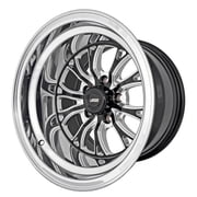 JEGS SSR Spike Wheel [Size 15" x 10"] Polished Lip with Black Milled Spokes