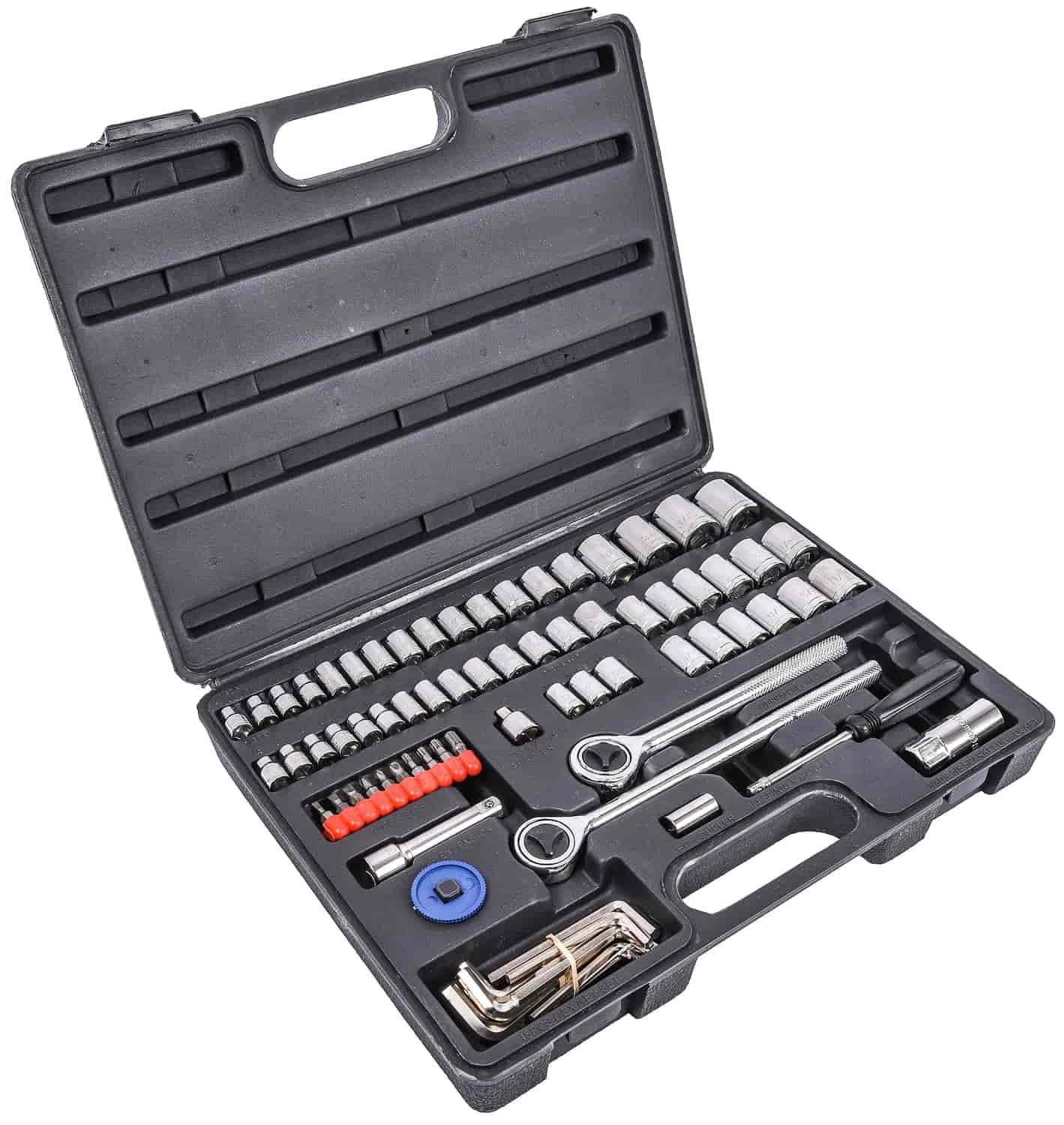 JEGS W1183 85-Piece Socket Set Drop Forged Chrome-Plated Steel Includes ...