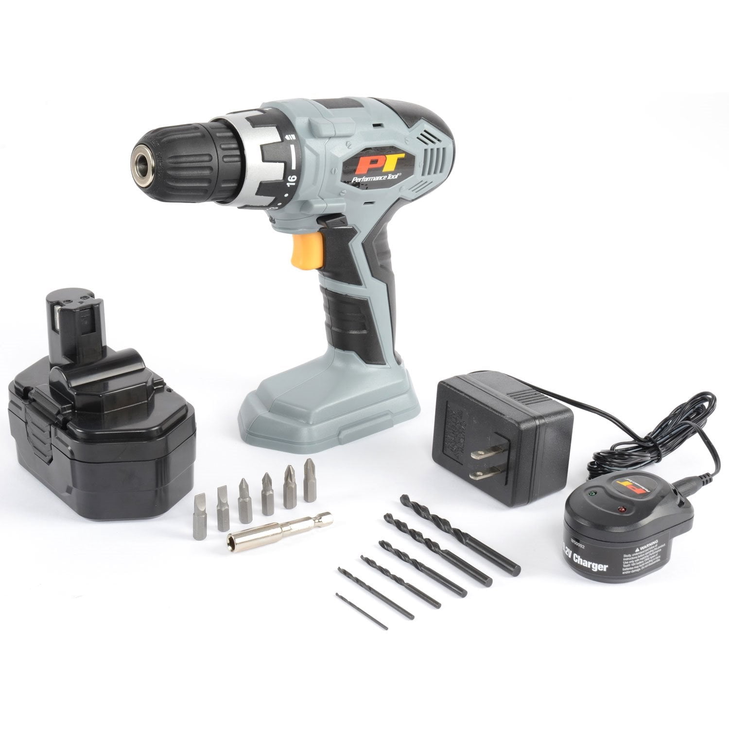 JEGS 19.2-Volt Cordless Drill with 13-Piece Bit Set [3/8 in. Chuck]