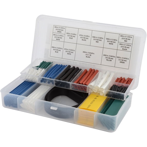 JEGS W540 Heat Shrink Assortment 2:1 Shrink Ratio Multicolored Polyolefin Includ