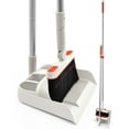 thumbnail image 1 of JEHONN Broom and Plastic Dust Pans Set for Home with 54 inches Long Handle (Grey&Red), 1 of 7