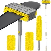 JEHONN 77 Ceiling Fan Cleaner Duster with Extra Bendable Chenille Dust Cleaning Tool Yellow