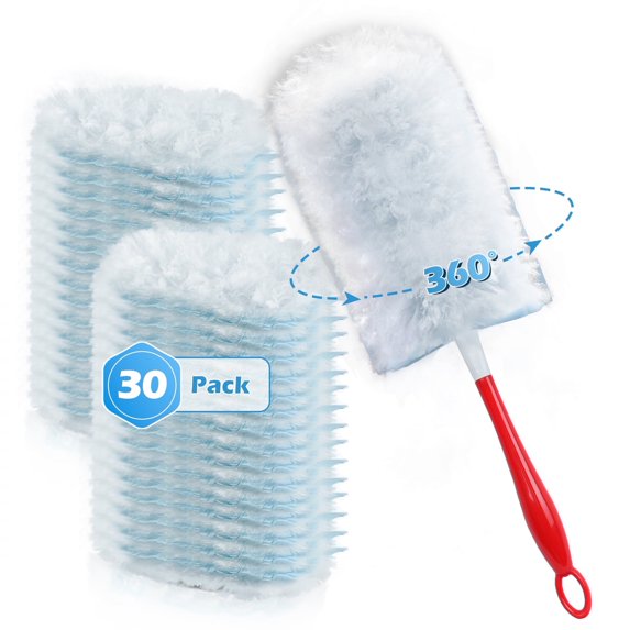 JEHONN Duster Handle Refills 30 Counts, 4X Heavy Duty Microfibers
