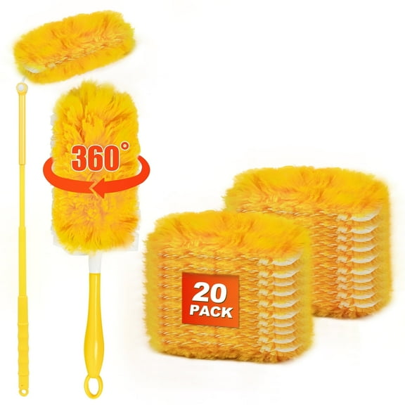JEHONN Duster Refills With 20 Counts, 360 Degree Heavy Duty Dusting Kit