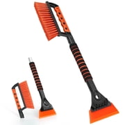 JEHONN Snow Brush with Ice Scraper for Car Windshield Orange