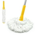 thumbnail image 1 of JEHONN Microfiber Twist Tornado Mop for Floor Cleaning with 2 Washable Heads  (Yelllow), 1 of 7