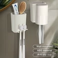 JEHONN Toothbrush and Toothpaste Holder with Single Cup Wall Mounted