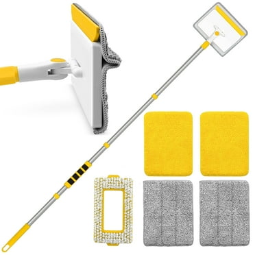 JEHONN Baseboard Cleaner Tool with Handle (Yellow)
