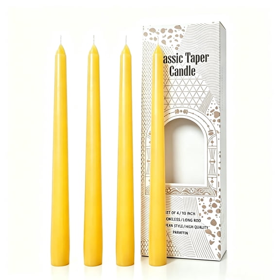 JEJQN Taper Candles Set of 4, 10 Inch Tall Candlesticks for Home, Dinner, Wedding, Party, Halloween and Christmas-Red