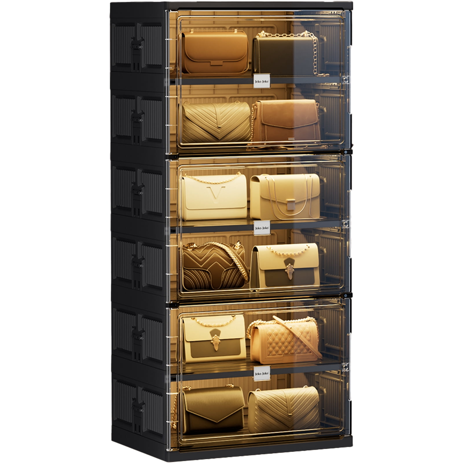 JEKO&JEKO 6-Tier Single Column Foldable Purse and Handbag Storage