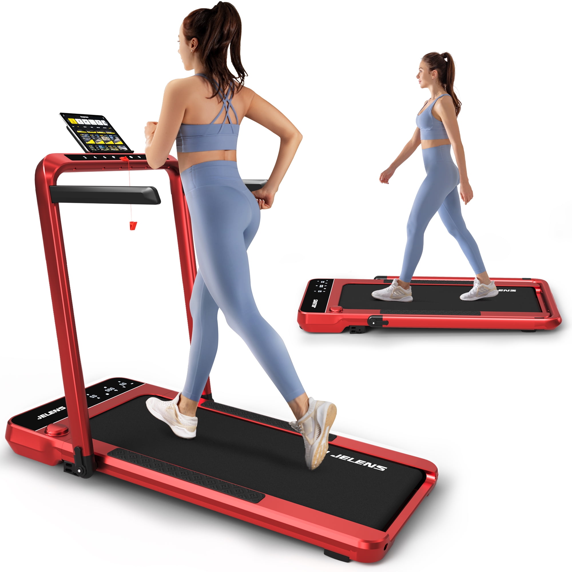 JELENS 2 in 1 Incline Treadmill Under Desk Walking Pad 2.5HP Home