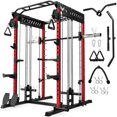 thumbnail image 1 of Allviate Smith Machine, Multi-Function Power Cage with Dual Pulley Cable Crossover System, 2000LBS All-in-One Squat Rack with Smith Bar and Attachments, Workout Machine for Home Gym, 1 of 9