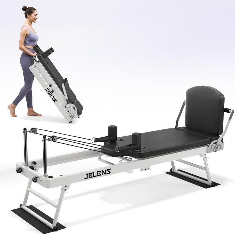 JELENS Pilates Reformer, Foldable Pilates Machine Equipment for