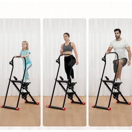 Stair Stepper Exercise Machine for Home Gym,Compact Folding Stair Climber with Extended Step Range,Vertical Climber Machine with 4 Levels Resistance,Step Machine Type with 330lb Capacity