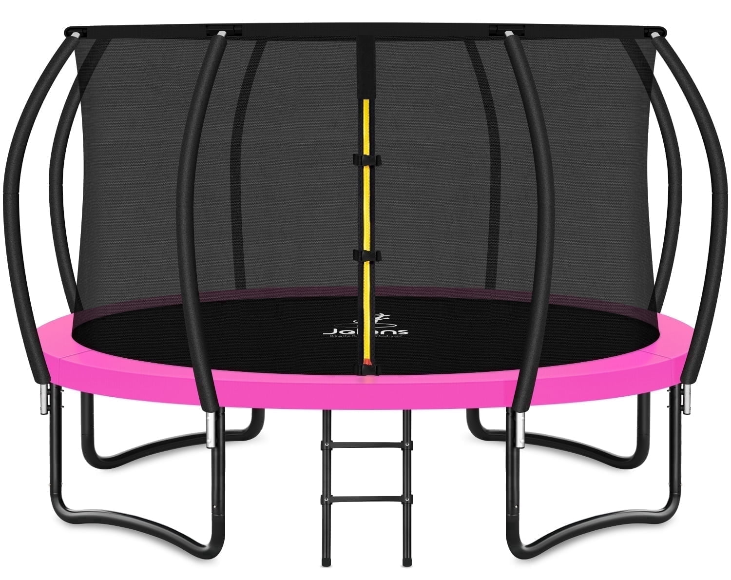 JELENS Trampoline 8FT 10FT 12FT 14FT 16FT, Recreational Trampolines with Enclosure Net and Ladder, Outdoor Anti-Rust Trampolines for Kids and Adults