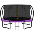 thumbnail image 1 of JELENS Trampoline 8FT 10FT 12FT 14FT 16FT, Recreational Trampolines with Enclosure Net and Ladder, Outdoor Anti-Rust Trampolines for Kids and Adults, 1 of 8