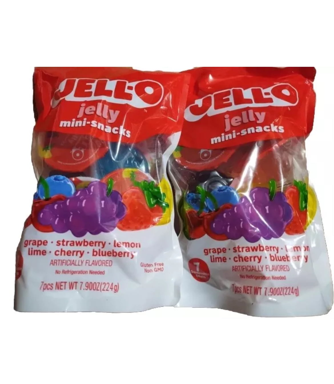 JELL-O Jelly Mini Snacks – 7 Squeezable Treats (2-Pack, Total 14