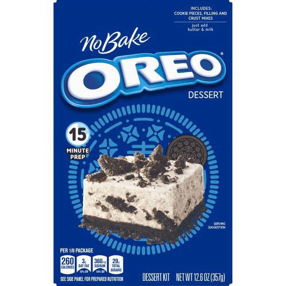 JELL-O Oreo No Bake Gelatin Dessert Mix (12.6 Box) (Pack of 2) 