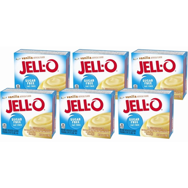 Instant Pudding Box JELL-O Vanilla Instant Pudding VTF5 & Pie Filling Mix (1 oz Boxes, Pack ...