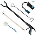 thumbnail image 1 of JELLAS 5-Piece Hip Knee Replacement Recovery Kit, 32-inch Foldable Reacher Grabber with Shoehorn, Dressing Aids Stick for Seniors, Sock Aid Device, Leg Lifter, Long Handled Bath Sponge, 1 of 9