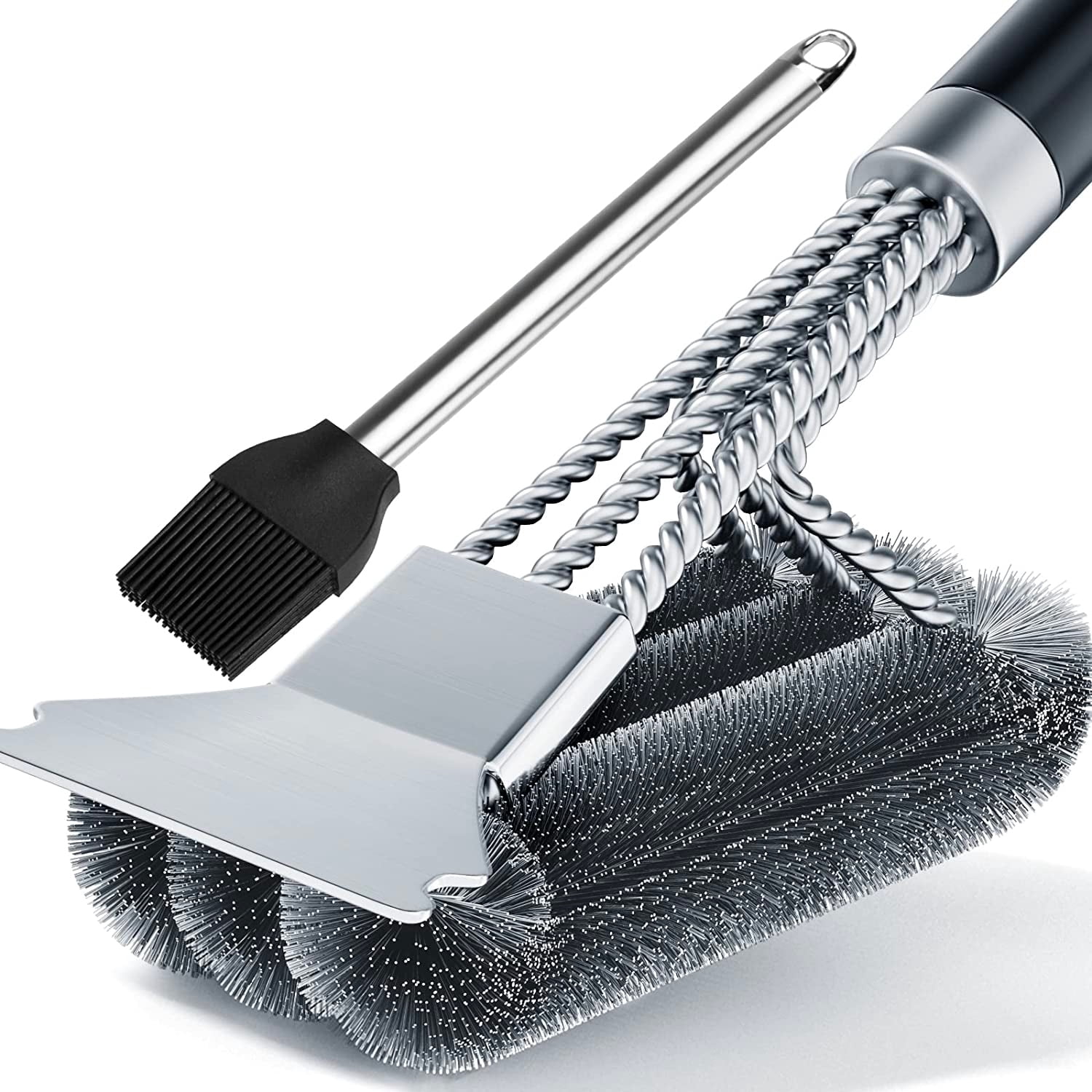 JELLAS Brush for Outdoor Grill, BBQ Brush for Grill Cleaning, 18" Grill Cleaner Brush and