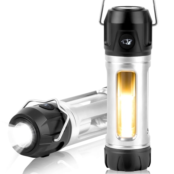 JELLOO 2-in-1 Camping Lantern & Flashlight | Magnetic Base Waterproof Portable Light with 800mAh Battery