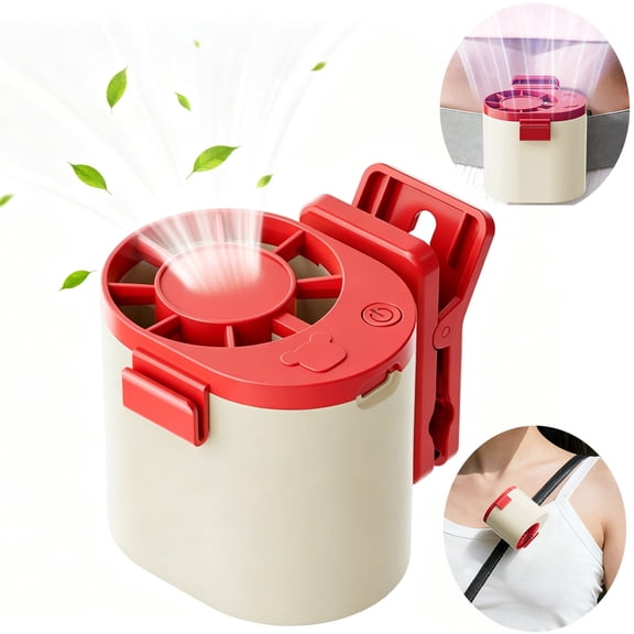 JELLOO Car Fan Rechargeable, Portable Waist Fan, 360° Rotatable, Air Circulation for Car, Sedan, Vehicle, Van, Truck, SUV, RV