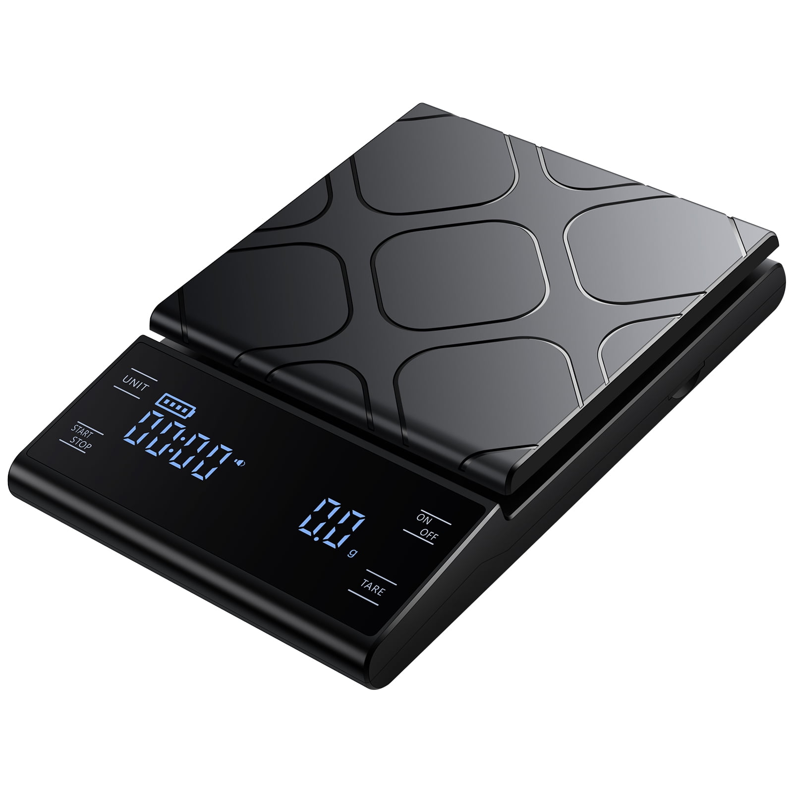 JELLOO Coffee Scale with Timer, 3kg/0.1g High Precision Digital Kitchen Scale Drip Espresso Scale with Auto Tare, Pour Over Coffee Scale, Touch Sensor and Silicone Cover