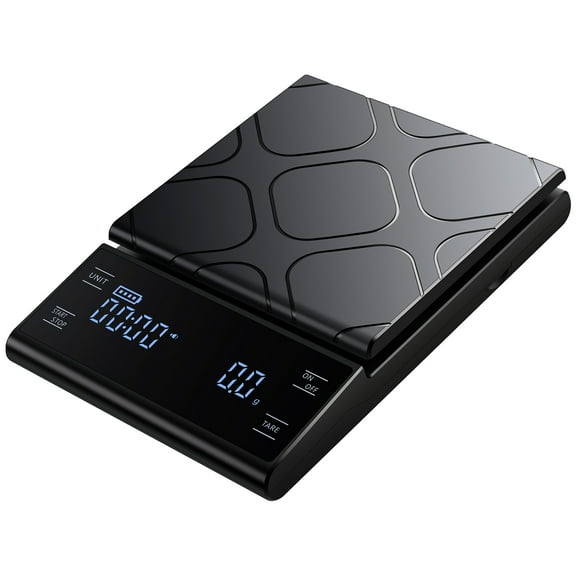JELLOO Coffee Scale with Timer, 3kg/0.1g High Precision Digital Kitchen Scale Drip Espresso Scale with Auto Tare, Pour Over Coffee Scale, Touch Sensor and Silicone Cover