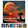 thumbnail image 1 of JELLOO Diamond Round Full Drill Rhinestone Painting DIY 5D Diamond Painting Kits Moon Diamond Pictures Embroidery Cross Stitch for Home Wall Decor, 1 of 9