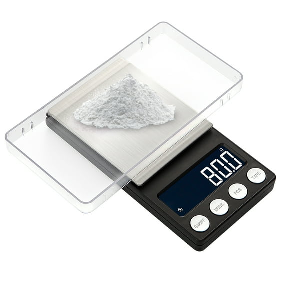JELLOO Digital Kitchen Scale with LCD Display, 1kg/0.1g High Precision Mini Pocket Scale with Tare/Count Function, 7 Units, Mini Ounces Food Scale for Lab Baking Cooking Jewelry Powder Herbs