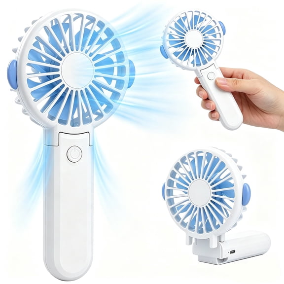 JELLOO Folding Mini, Compact, Portable and Cute Fan, Silent USB Handheld Small Fan
