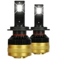 thumbnail image 1 of JELLOO H7 LED Headlight Bulbs - 55W 12000LM Super Bright 6500K White, High/Low Beam, Plug & Play, 12-24V DC (2 Pack), 1 of 7