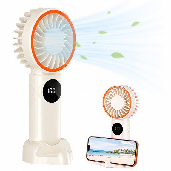 JELLOO Handheld Mini Fan Powerful Small Personal Portable Speed Adjustable USB Rechargeable Eyelash Fan for Kids Girls Boys Woman Man Home Office Outdoor Trael