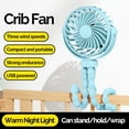 thumbnail image 1 of JELLOO Mini Portable Stroller Fan, Battery Operated Small Clip on, Detachable 3 Speed Rechargeable, Better Cooling for Car Seat Crib Treadmill Travel, 1 of 8