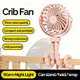 thumbnail image 1 of JELLOO Mini Portable Stroller Fan, Battery Operated Small Clip on, Detachable 3 Speed Rechargeable, Better Cooling for Car Seat Crib Treadmill Travel, 1 of 8