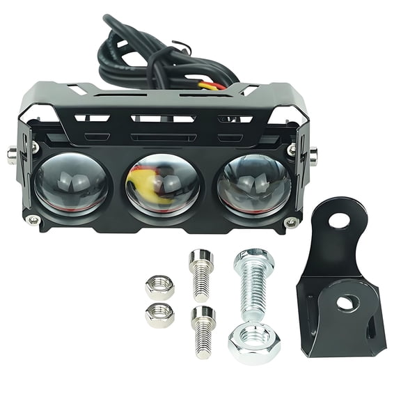 JELLOO Motorcycle Headlights Motorcycle Spotlights Modified Car Lens LED Headlights White and Yellow