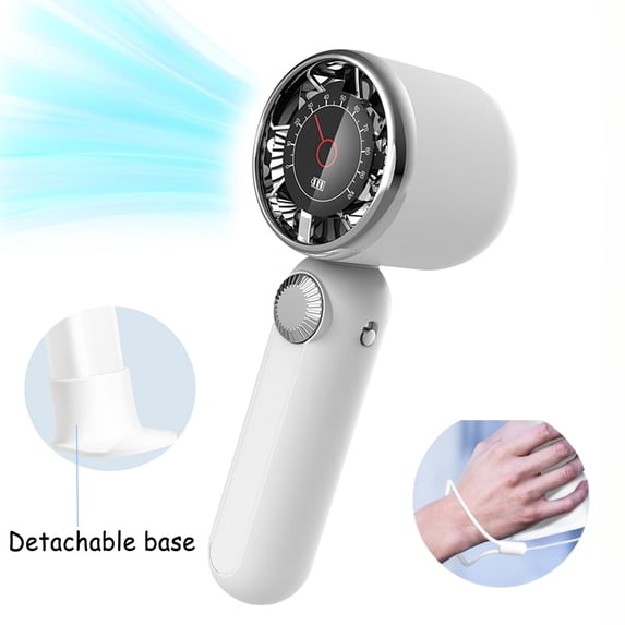 JELLOO Portable Handheld Fan with Base, Speed(1-100) Adjustable Mini Handheld Fan 4000mAh Battery Turbo Mini Fan with Digital Display Operated USB Fan - Ideal for Travel Outdoor Gifts