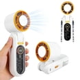 thumbnail image 1 of JELLOO Portable Handheld Fan Rechargeable Turbo Ice Cooling Fan Personal Mini Fan Small Foldable 3-IN-1 Neck/Desk/Hand Fan, Travel Essentials Gifts, 1 of 8