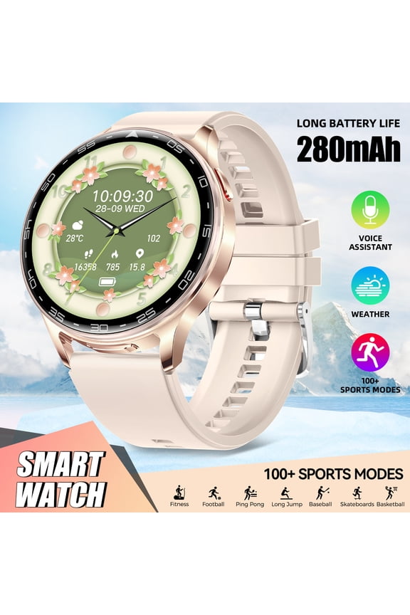 T97 Smart Watch for Men Women with Earbuds Bluetooth Call 1.39" HD Screen Outdoor Sports Smartwatch with 100+ Sport Modes IP67 Waterproof Compatible with iOS Android, 1pc