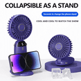 thumbnail image 1 of JELLOO Tabletop Handheld Portable Fan Five-Speed Portable Fan Folding Portable Fan Multi-Purpose Portable Fan, 1 of 5