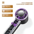 thumbnail image 1 of JELLOO Transparent Portable Handheld Fan, Powerful Turbo Personal Cooling Fan, Digital Display,Rechargeable 3000mAh Battery Operated for Travel/Work/Home/Outdoor, 1 of 4