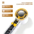 thumbnail image 1 of JELLOO Transparent Portable Handheld Fan, Powerful Turbo Personal Cooling Fan, Digital Display,Rechargeable 3000mAh Battery Operated for Travel/Work/Home/Outdoor, 1 of 5