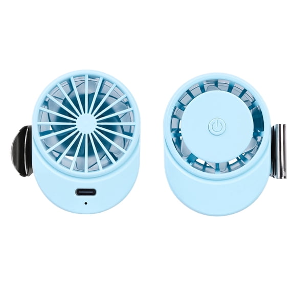 JELLOO USB Rechargeable Portable Cooling Device, Silent Mini Bladeless Cooler, Adjustable Speed Clip-on Design for Shirt, Waist, Outdoor Travel & Office