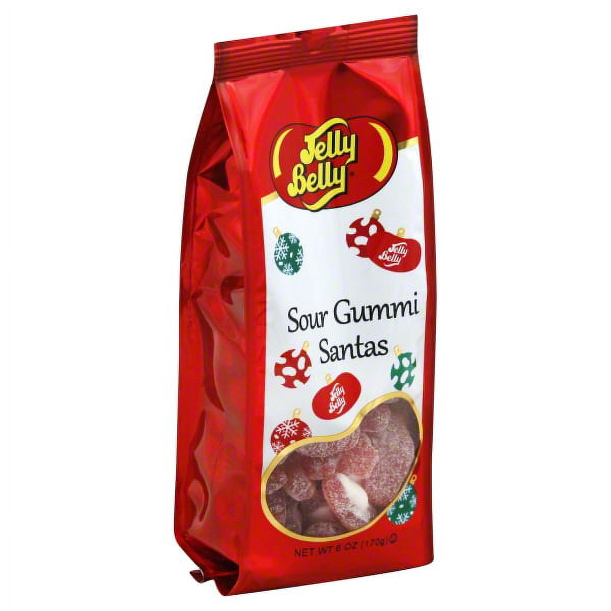 JELLY BELLY Gummi Santas, 6 oz, Gift Bag
