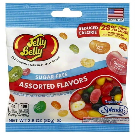 JELLY BELLY Sugar-Free Assorted Flavors Jelly Beans, 2.8 oz, Bag